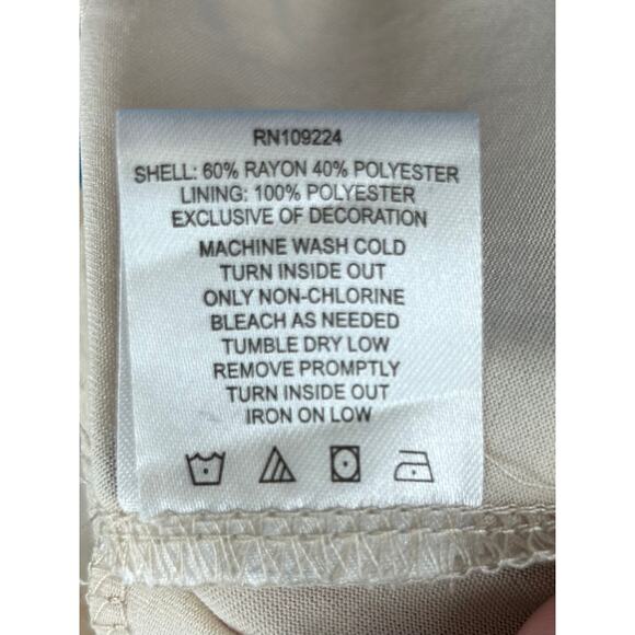 Indigo Soul Cream Blouse w/ Black Accents Women’s L | EUC - Picture 9 of 11